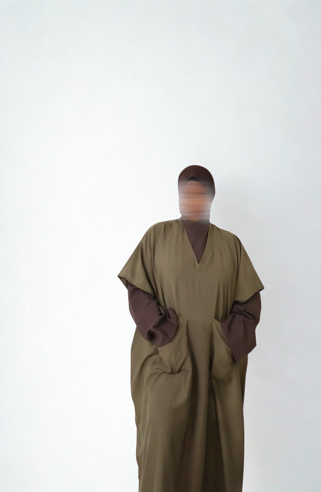 YUM — Abaya Sans Manches - vert