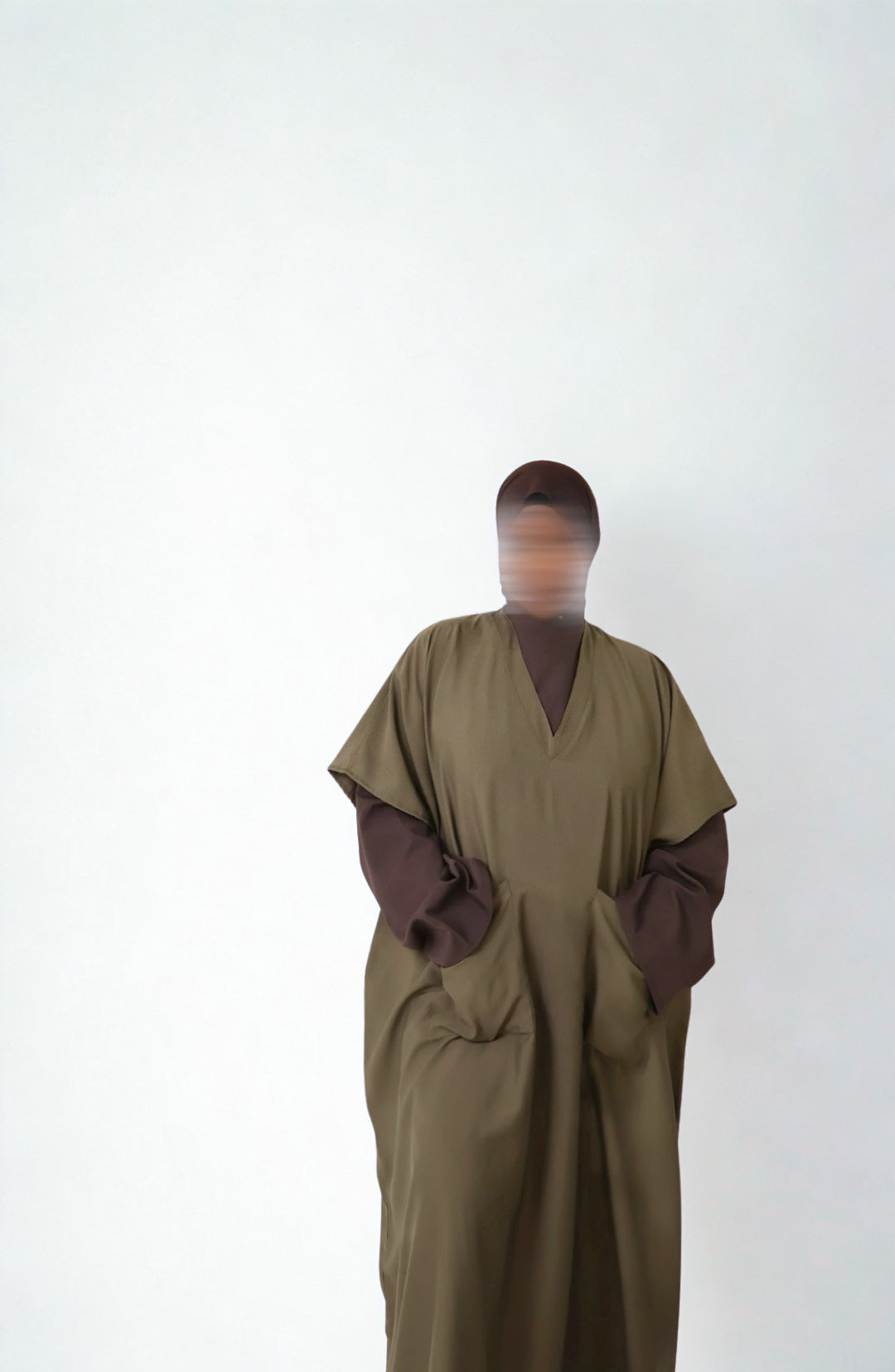 YUM — Abaya Sans Manches - vert