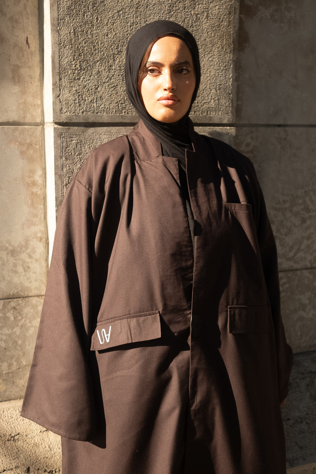 AZRA — Abaya Blazer - marron