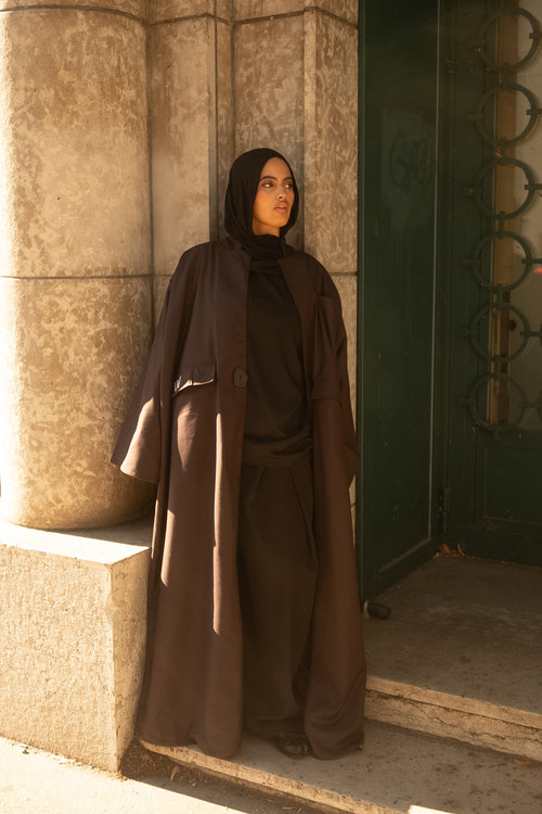 AZRA — Abaya Blazer - marron