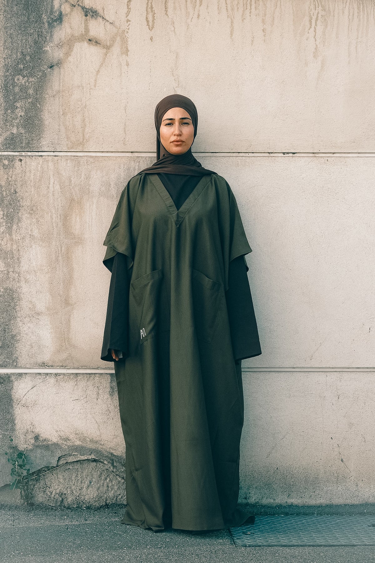 YUM — Abaya Sans Manches - vert