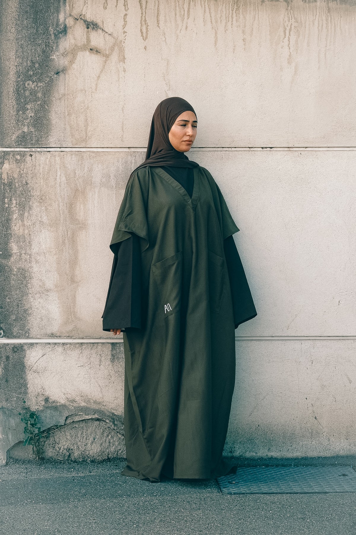 YUM — Abaya Sans Manches - vert