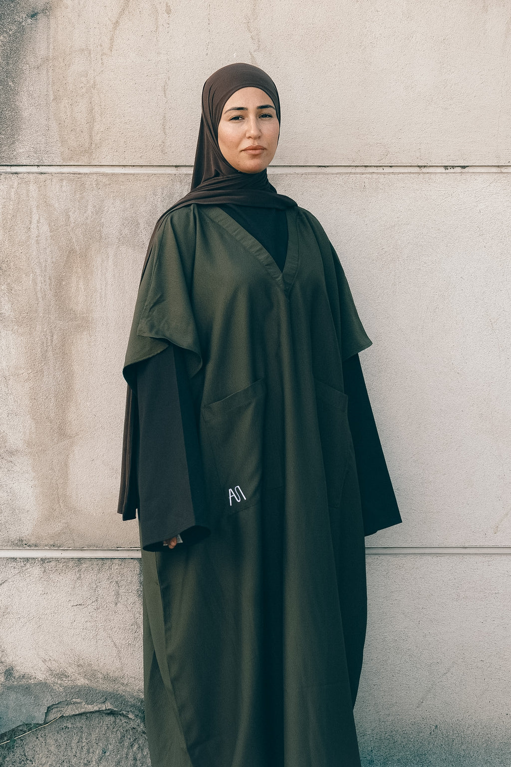 YUM — Abaya Sans Manches - vert