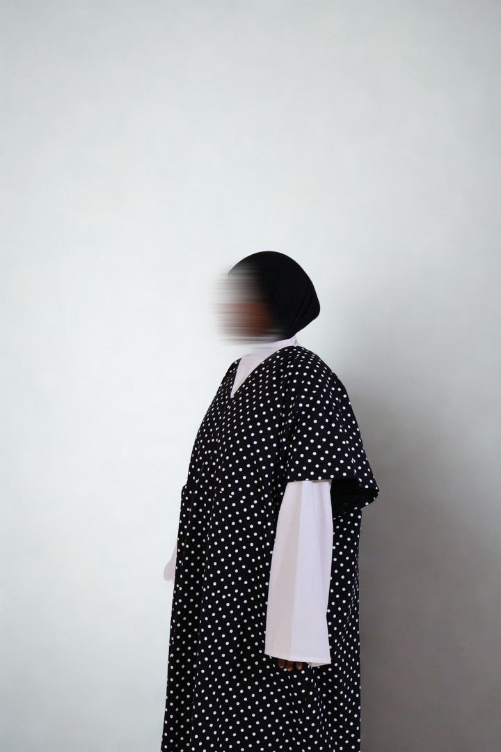 YUM — Abaya Sans Manches - polka dot